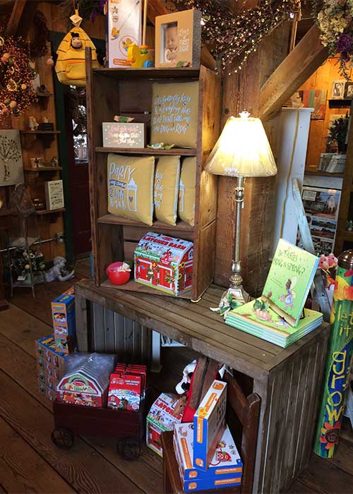 The gift barn has great baby gift items and toddler toys!