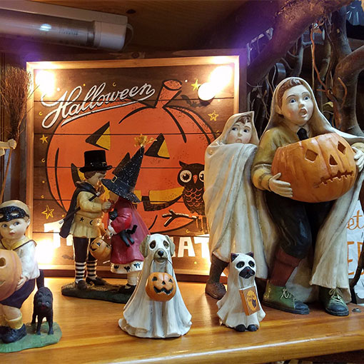 Festive fall decor in our gift shop at Howell's Pumpkin Patch